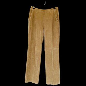 Vintage LL Bean Women Size M Tall Tan Stretch Corduroy Pants Preppy Gorpcore